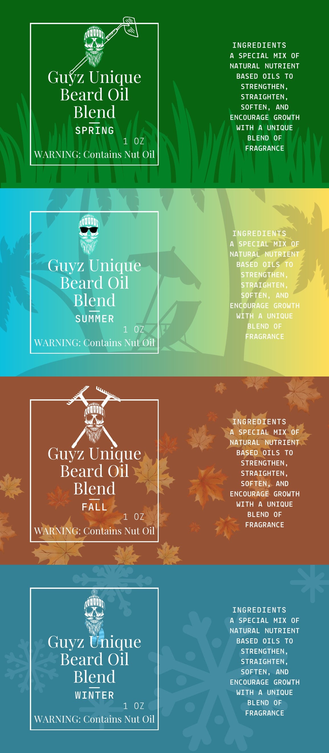 Four Seasons Beard Oil Box Set